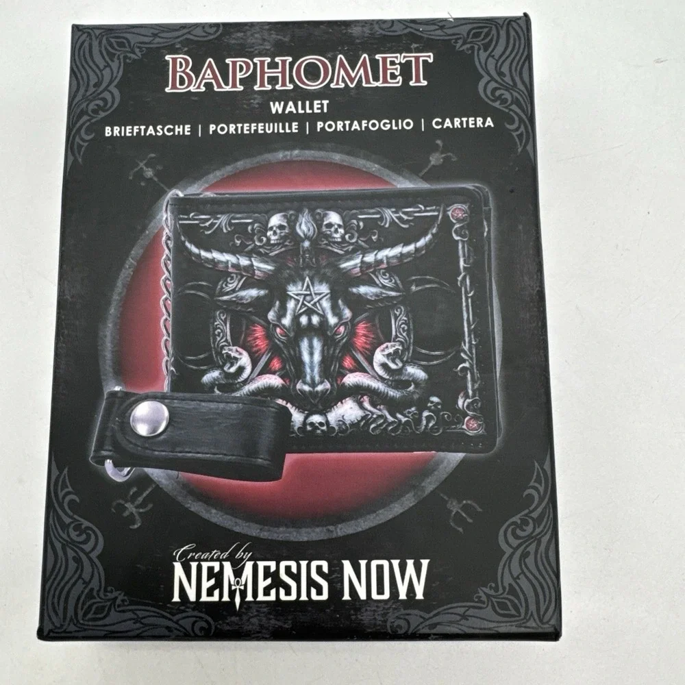 Nemesis Now Baphomet Wallet, Black, One Size New With Box